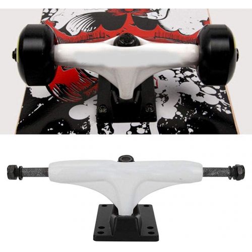  Alomejor 1 Pair Skateboard Truck 4 8 inch Long Board Independent Trucks for Mountain Skate Board Accessories White
