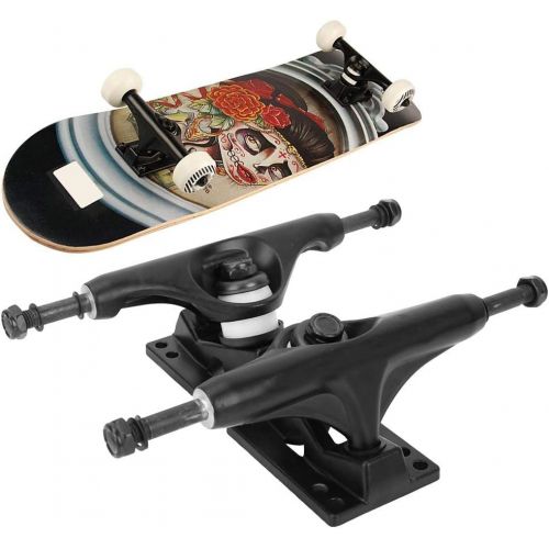  Alomejor 2Pcs Skateboard Trucks Professional Skate Board Bridge Bracke for Skateboard Belt Drive Truck 4 Wheel Longboard