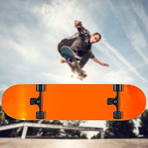  Alomejor Skateboard Truck Combo Set 2pcs Skateboard Truck+ 4pcs Skate Wheel+2pcs Riser Pad Bearing+ 8 Longboard Bolts+ 8 Skateboard Nut