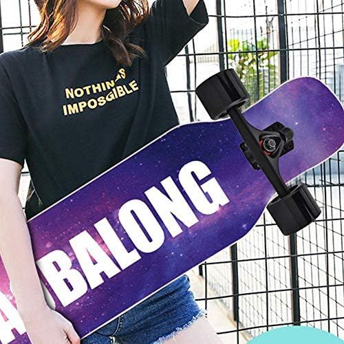  Alomejor Skateboard Truck Combo Set 2pcs Skateboard Truck+ 4pcs Skate Wheel+2pcs Riser Pad Bearing+ 8 Longboard Bolts+ 8 Skateboard Nut