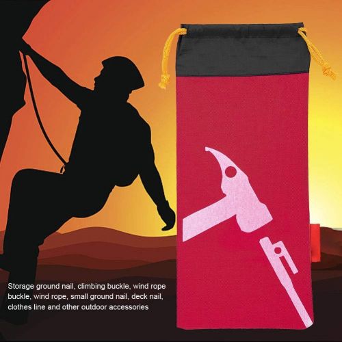  Alomejor Tent Peg Bag Camping Portable Tent Stakes Bag Hammer Nail Pouch for Hiking Camping Tent Hammers and Other Accessoris