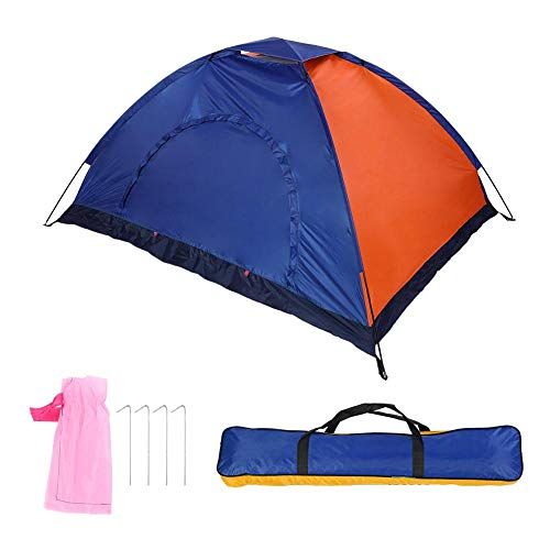  Alomejor 1-2 Person Three-Defense Fabric Outdoor Tent for Camping Backpacking with Door and Window.