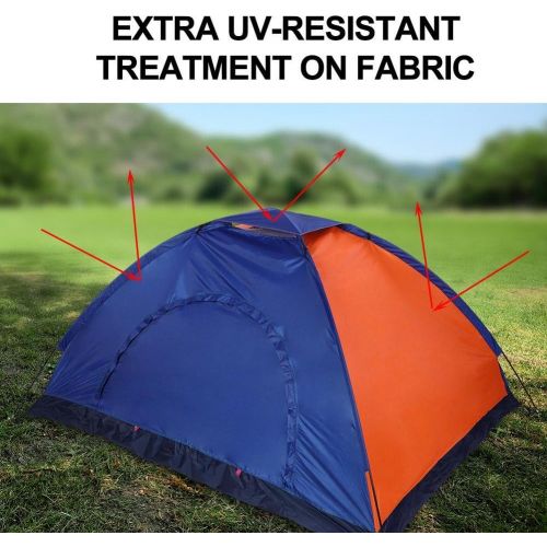  Alomejor 1-2 Person Three-Defense Fabric Outdoor Tent for Camping Backpacking with Door and Window.