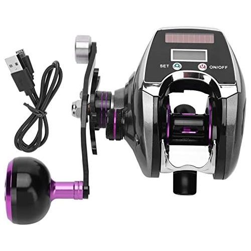  [아마존베스트]Alomejor Baitcasting Fishing Reel, Electric Baitcasting Reel with Digital Display, 9 Speed Magnetic Brake, Rechargeable Baitcasting Fishing Wheel