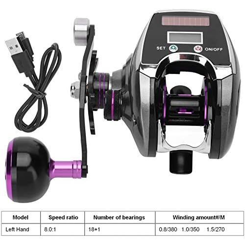  [아마존베스트]Alomejor Baitcasting Fishing Reel, Electric Baitcasting Reel with Digital Display, 9 Speed Magnetic Brake, Rechargeable Baitcasting Fishing Wheel