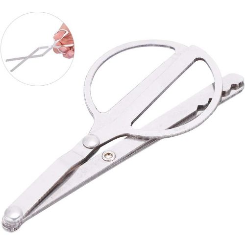  Alomejor Fire Tong Stainless Steel Folding Firewood Tongs Wrought Iron Claw Grabber for Wood Stove