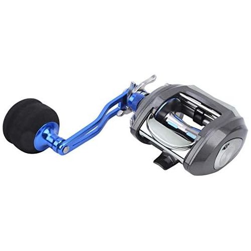  [아마존베스트]Alomejor1 Low Profile Baitcasting Reel Left Sea Fishing Reel with Extended Rocker Metal Baitcaster Fishing Reel with Large Line Capacity (No Line)