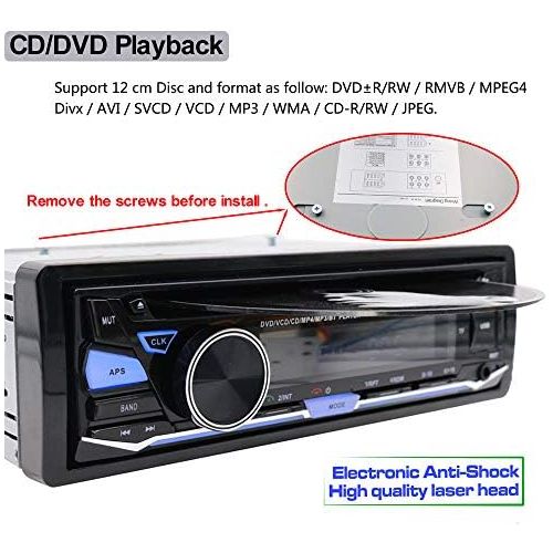  [아마존베스트]-Service-Informationen 1 DIN Car Radio MP5 Stereo Player 4.1 Inch Touch Screen Dual USB/Bluetooth/AUX/SD/FM 1080P Video/Mirror Link