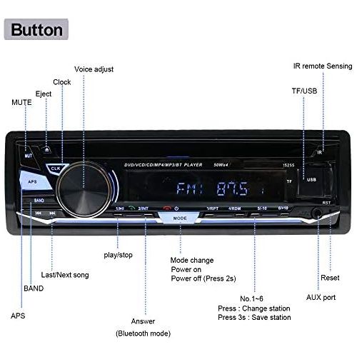  [아마존베스트]-Service-Informationen 1 DIN Car Radio MP5 Stereo Player 4.1 Inch Touch Screen Dual USB/Bluetooth/AUX/SD/FM 1080P Video/Mirror Link