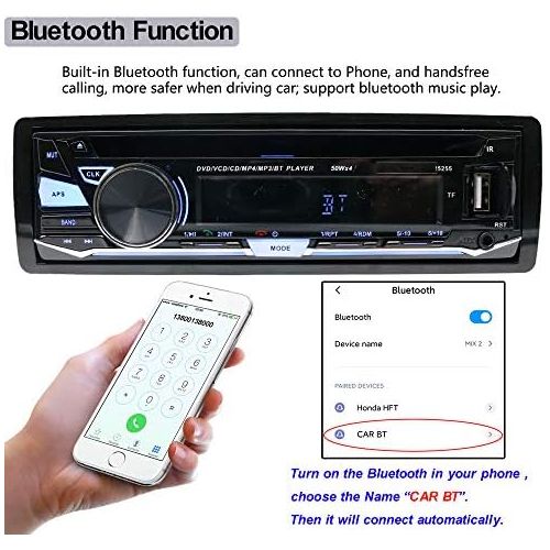  [아마존베스트]-Service-Informationen 1 DIN Car Radio MP5 Stereo Player 4.1 Inch Touch Screen Dual USB/Bluetooth/AUX/SD/FM 1080P Video/Mirror Link