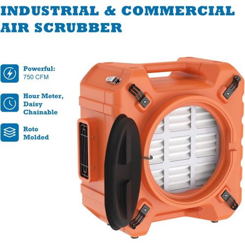  ALORAIR PureAiro HEPA Pro 970 industrial Air Scrubber, 3-Stage Filtration System, GFCI Outlet, Negative Air Scrubber Water Damage Restoration Interior Decoration