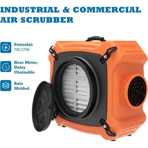  ALORAIR PureAiro HEPA Max 970 industrial Air Scrubber, 3-Stage Filtration System, GFCI Outlet, Negative Air Scrubber Water Damage Restoration Interior Decoration