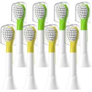 Alotuk ITECHNIK Kids Replacement Brushes, Compatible with Philips Sonicare Kind HX6034/33 Replacement Brushes, Soft Bristles for Gentle Cleaning, Pack of 8, 4 Green Turquoise, 4 Yellow Tu