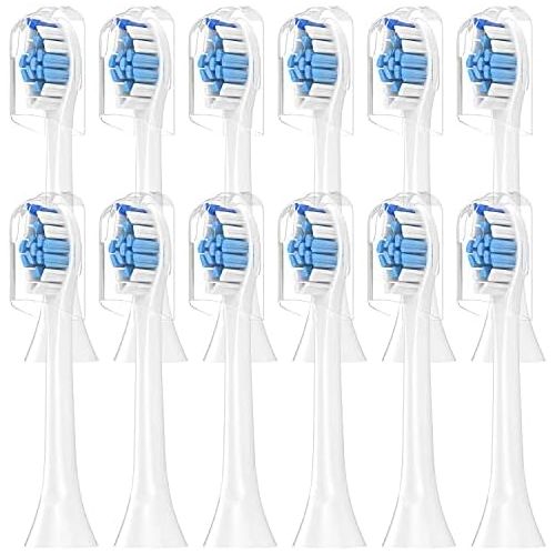  Alotuk Itechnik Replacement Toothbrush Heads for Philips Sonicare Replacement Toothbrush Attachments Diamond Clean HX6064 Brush Heads White Pack of 12