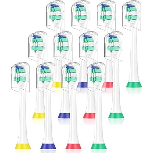  ITECHNIK Alotuk Replacement Brushes Compatible with Sonicare Electric Toothbrush Attachment, ProResults HX9024/23, Pack of 12 (White)