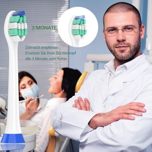  ITECHNIK Alotuk Replacement Brushes Compatible with Sonicare Electric Toothbrush Attachment, ProResults HX9024/23, Pack of 12 (White)