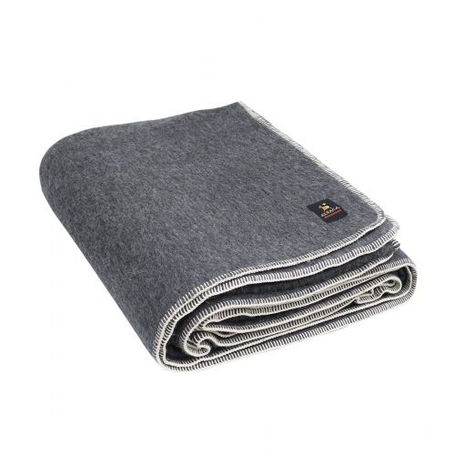  Alpaca Warehouse Alpaca Wool Blanket TwinQueenKing Size Thick Heavyweight Camping Outdoors Solid Color Design (Gray, King)