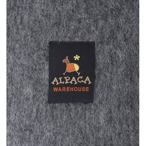  Alpaca Warehouse Alpaca Wool Blanket TwinQueenKing Size Thick Heavyweight Camping Outdoors Solid Color Design (Gray, King)