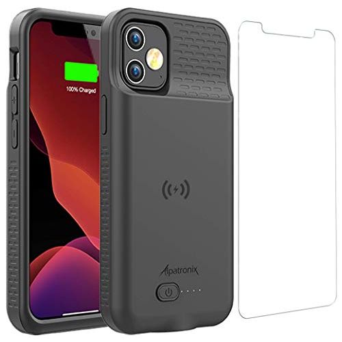  [아마존베스트]Alpatronix Battery Case for iPhone 12 Mini, 4000mAh Slim Portable Protective Extended Charger Cover with Wireless Charging Compatible with iPhone 12 Mini (5.4 inch) - BX12mini(Matte Black)