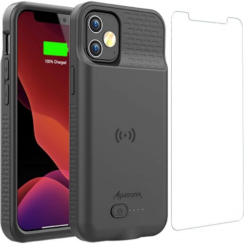  [아마존베스트]Alpatronix Battery Case for iPhone 12 Mini, 4000mAh Slim Portable Protective Extended Charger Cover with Wireless Charging Compatible with iPhone 12 Mini (5.4 inch) - BX12mini(Matte Black)