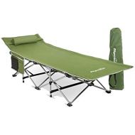 [아마존베스트]Alpcour Folding Camping Cot  Deluxe Collapsible Single Person Bed in a Bag w/Pillow for Indoor & Outdoor Use  Ultra Lightweight, Comfortable, Heavy Duty Design Holds Adults & Kid