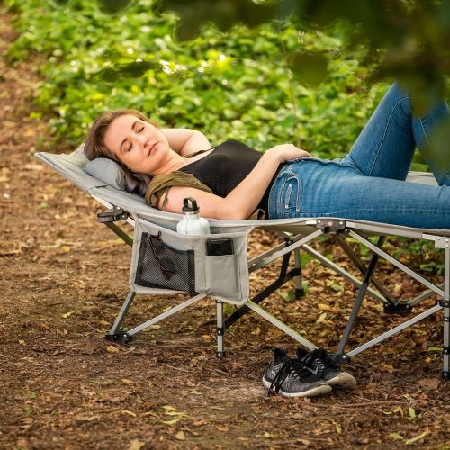  Extra Large Camping Cot ? Alpcour Heavy Duty Compact XL Bed in a Bag with Pillow for Adults & Kids ? Portable Folding Steel Frame & Comfortable Lightweight Polyester ? 75x28” ? Wei