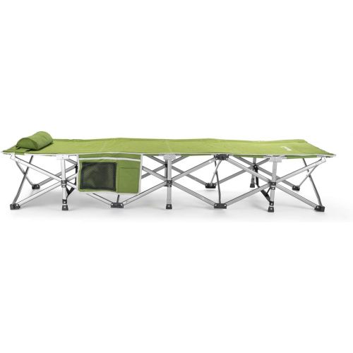  [아마존베스트]Alpcour Folding Camping Cot  Extra Strong Single Person Small-Collapsing Bed in a Bag w/Pillow for Indoor & Outdoor Use  Deluxe Comfortable Extra Heavy Duty Design Holds Adults &