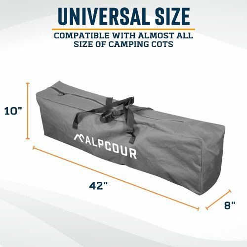  Alpcour Camping Cot Bag?for Outdoor Camping, Travel and Beach ? 42 Inch Heavy Duty Polyester Fabric Replacement Bag Fits Most Cots & Chairs ? Multifunctional and Easy to Carry & St