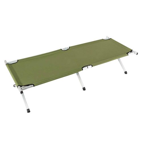  Alpcour SSLine Portable Camping Bed Folding Lightweight Camp Cot with Carry Bag Outdoor Military Army Cots for Adults Hiking Hunting Single Sleeping Bed Up to 250lbs