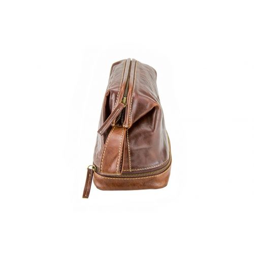  Toiletry BagLAGO DI COMO | Made Of Buffalo Leather | Men Women Brown | By Alpenleder (Cognac)