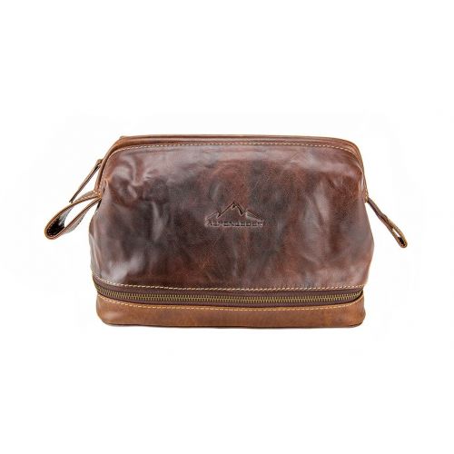  Toiletry BagLAGO DI COMO | Made Of Buffalo Leather | Men Women Brown | By Alpenleder (Cognac)