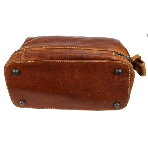  Toiletry BagLAGO DI COMO | Made Of Buffalo Leather | Men Women Brown | By Alpenleder (Cognac)