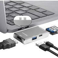 USB C Hub,Alpharan Multiport Type C Adapter for Apple 20162017 MacBook Pro 13” and 15”,MacBook Pro Dock with Type-C 3.1 Charging Port,4K HDMI,USB 3.0 Port,SD & Micro SD Card Reade