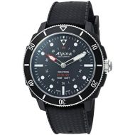 Alpina Mens Horological Smart Watch Quartz Stainless Steel and Rubber, Color:Black (Model: AL-282LBB4V6)