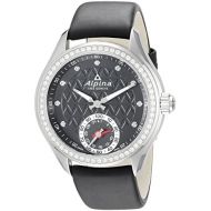 Alpina Womens AL-285BTD3CD6 Horological Smart Analog Display Swiss Quartz Black Watch