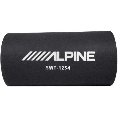  Alpine SWT-12S4 1500W Max (300W RMS) Single 12 Sealed Subwoofer Tube Enclosure