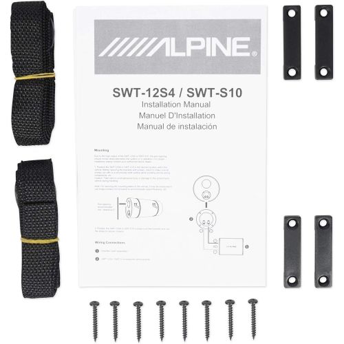  Alpine SWT-12S4 1500W Max (300W RMS) Single 12 Sealed Subwoofer Tube Enclosure