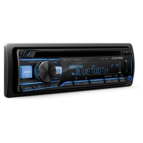  Alpine CDE-172BT CD Receiver with Bluetooth + Two Pairs of Alpine S-S65 S-Series 6.5 Coaxial Speakers