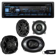 Alpine CDE-172BT Bluetooth CD Receiver, a Pair of Kicker 43CSC6934 6x9 Speakers, and a Pair of 43CSC54 5.25 Speakers