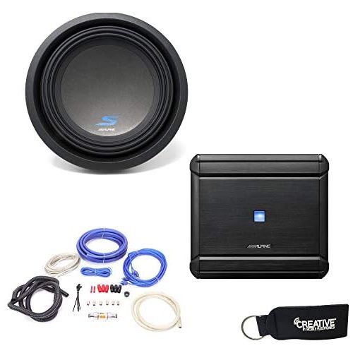  Alpine MRV-M500 Amplifier and a S-W10D4 S-Series 10 Dual 4-Ohm Subwoofer - Includes Wire kit