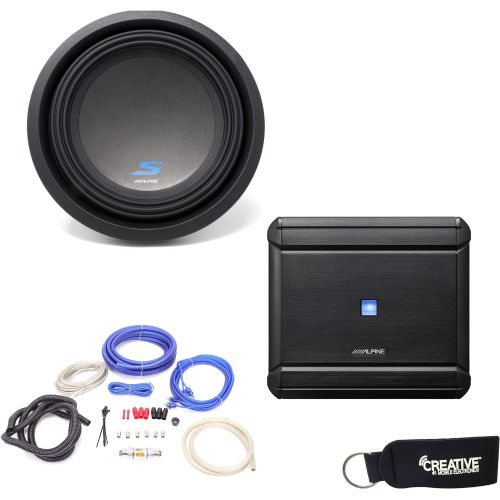  Alpine MRV-M500 Amplifier and a S-W10D4 S-Series 10 Dual 4-Ohm Subwoofer - Includes Wire kit