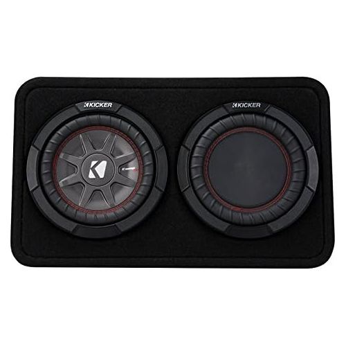  Alpine MRV-M500 Amplifier and Two Kicker CompRT8 8-inch Subwoofers in Truck Enclosures 4-Ohm Each - Includes Wire kit