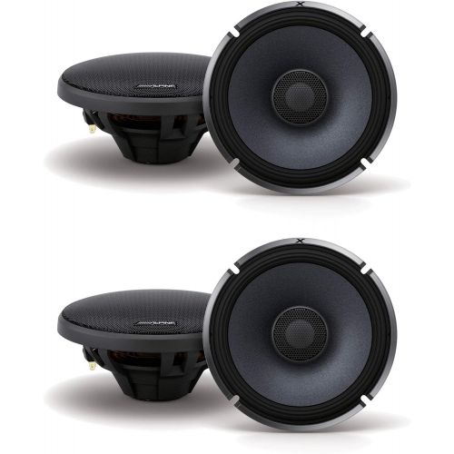  Alpine X-S65 Bundle - Two Pairs of X-Series 6.5 Inch Coaxial 2-Way Speakers