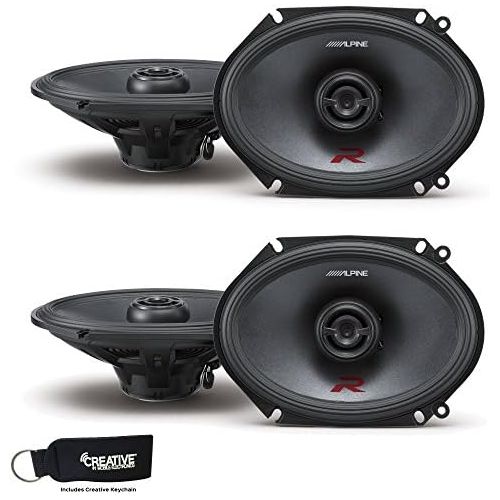  Alpine R-S68 Bundle - Two pairs of R-S68 6x85x7 Inch Coaxial 2-Way Speakers