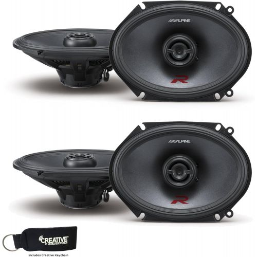  Alpine R-S68 Bundle - Two pairs of R-S68 6x85x7 Inch Coaxial 2-Way Speakers