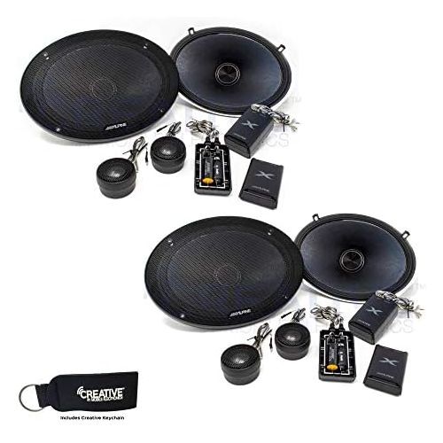  Alpine X-S69C Bundle - Two Pairs of X-Series 6x9 Inch Component 2-Way Speakers