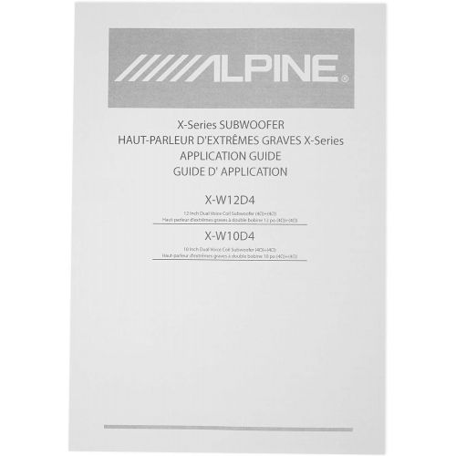  Alpine X-W10D4 10-Inch Dual 4 Ohm Subwoofer
