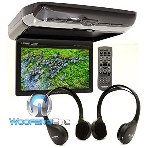  Alpine PKG-RSE3HDMI 10.1 Overhead Flip Down WSVGA Monitor with Built-in DVD Player, USB and HDMI Inputs