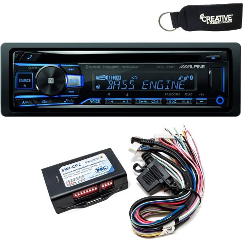  Alpine CDE-175BT CD Receiver with NFC & Bluetooth Wireless Technology - Includes SWI-CP2 Steering Wheel Interface