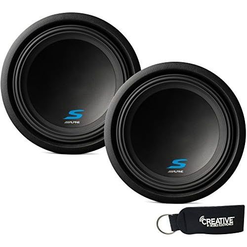  Alpine Subwoofer Package - Two S-W12D4 S-Series 12 Dual 4-Ohm Subwoofers